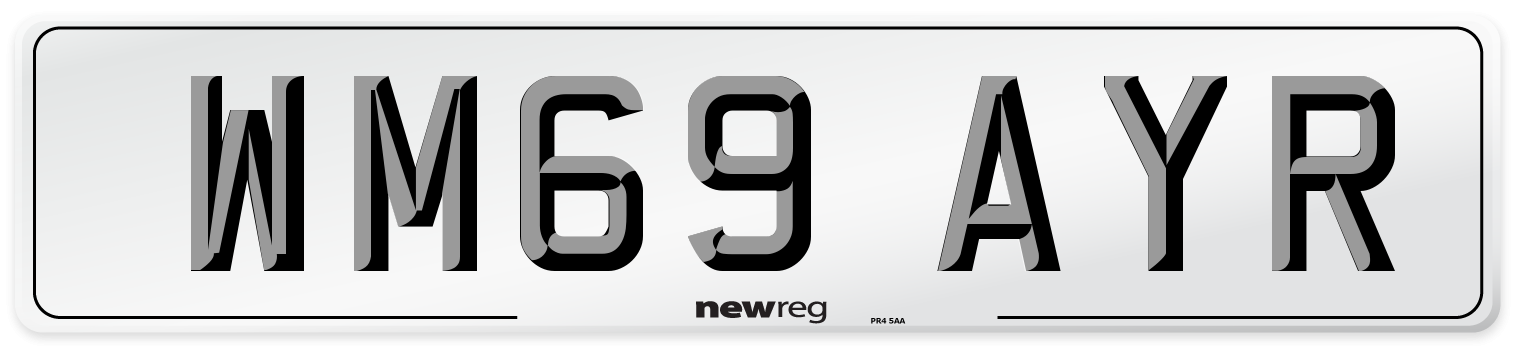 WM69 AYR Number Plate from New Reg